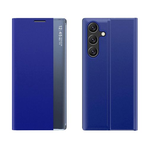 New Sleep Case for Samsung Galaxy A24 4G cover with flip stand blue, Hurtel 5907769353987 5907769353987
