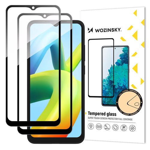 Wozinsky Full Glue Tempered Glass 2x Tempered Glass For Xiaomi Redmi A2 / Redmi A1 9H Full Screen Full Cover With Black Frame, Wozinsky 5907769320859 5907769320859