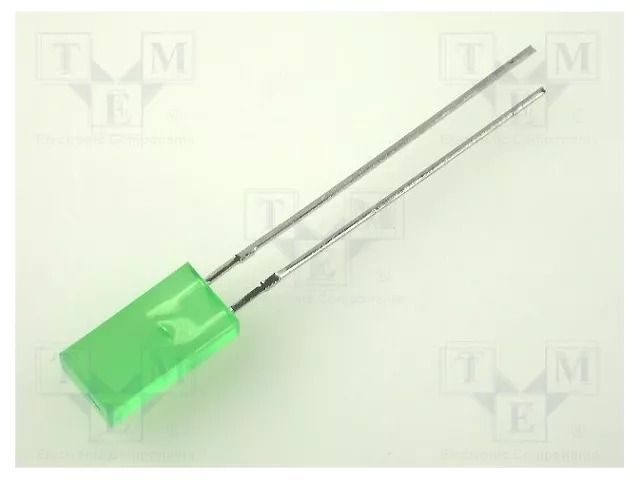 LED; green; rectangular; 5x2.5mm; 1.3÷8mcd; 110°; Front: flat; 20mA KINGBRIGHT ELECTRONIC L-383GDT