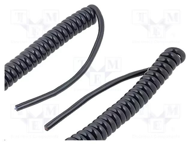 Wire: coiled; UNITRONIC® SPIRAL; 4x0.14mm2; PUR; black; 250V; 0.2m LAPP LAPP-73220211