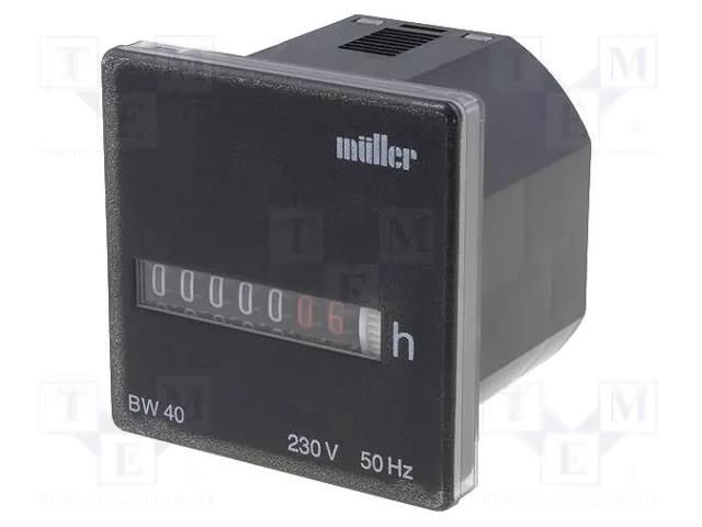 Counter: electromechanical; working time; mechanical indicator MÜLLER LCP-BW24VAC/60HZ