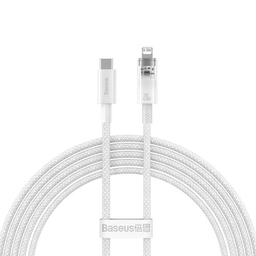 Baseus CATS010302 Lightning - USB-C cable 20W 480Mb/s 2m - white, Baseus 6932172629106 6932172629106