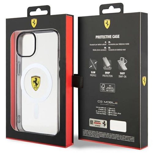 Ferrari FEHMP14MURKT iPhone 14 Plus 6.7" clear/transparent hardcase Outline Magsafe, Ferrari 3666339121143 3666339121143