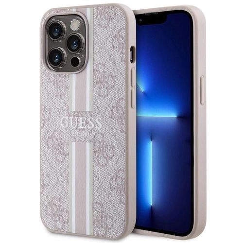 Guess GUHMP13XP4RPSP iPhone 13 Pro Max 6.7" pink/pink hardcase 4G Printed Stripes MagSafe, Guess 3666339119867 3666339119867