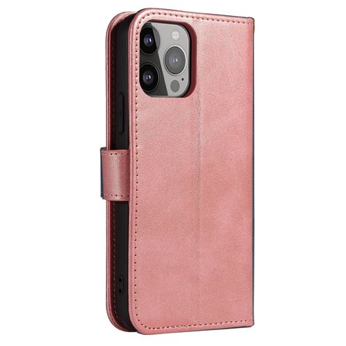 Wallet Case with Stand for iPhone 15 Pro Max Magnet Case - Pink, Hurtel 5907769356438 5907769356438
