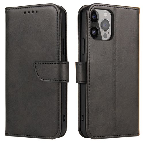 Wallet Case with Stand for iPhone 15 Pro Max Magnet Case - Black, Hurtel 5907769356407 5907769356407