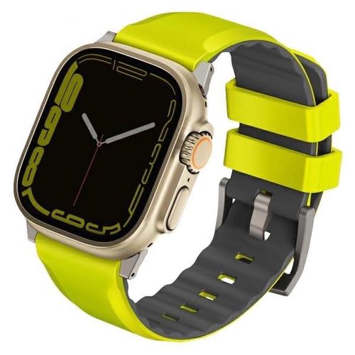 Uniq Linus Airosoft Silicone strap for Apple Watch 1/2/3/4/5/6/7/8/SE/SE2/Ultra 42/44/45/49mm - lime, UNIQ 8886463684399 8886463684399