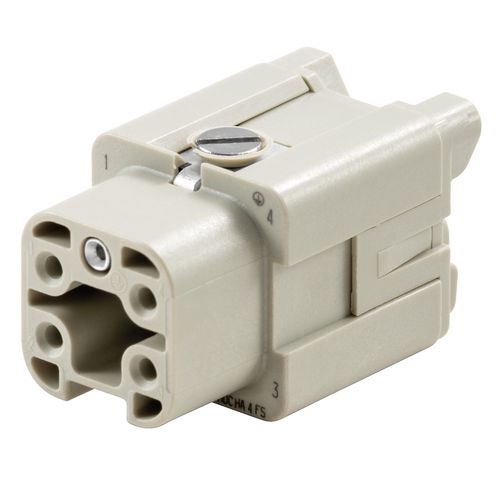 Contact insert (industry plug-in connectors), Female, 400 V, 16 A, Number of poles: 4, Screw connection, Size: 1 Weidmuller 1498400000 04008190178741