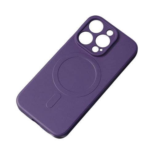 MagSafe Compatible Silicone Case for iPhone 15 Pro Max Silicone Case - Purple, Hurtel 5907769357039 5907769357039