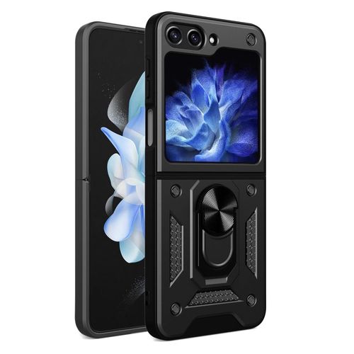 Hybrid Armor Camshield Case for Z Flip 5 5G with Camera Protector - Black, Hurtel 5907769358562 5907769358562