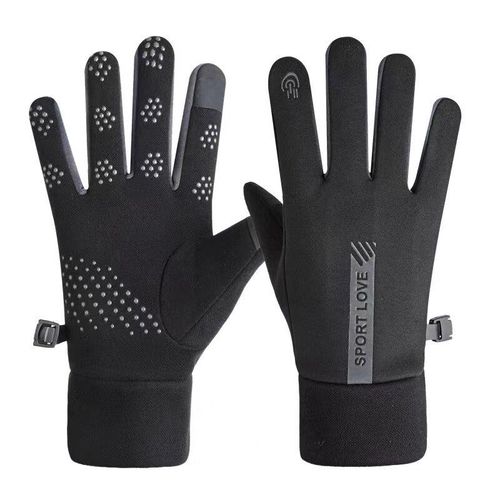 Men's windproof phone gloves - black and gray, Hurtel 5907769308086 5907769308086