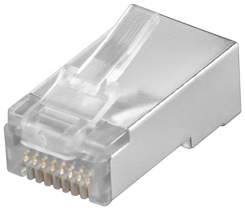 RJ45 Plug, CAT 5e STP shielded - for round cables 15016