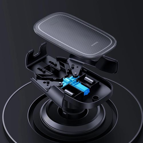 Baseus Milky Way Pro Series BS-CM023 car holder for air vent with 15W inductive charger - black, Baseus 6932172635923 6932172635923