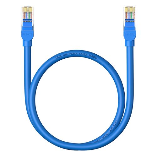 Baseus High Speed ​​Cat 6 RJ-45 Ethernet cable 1000Mb/s 0.5m round - blue, Baseus 6932172637156 6932172637156