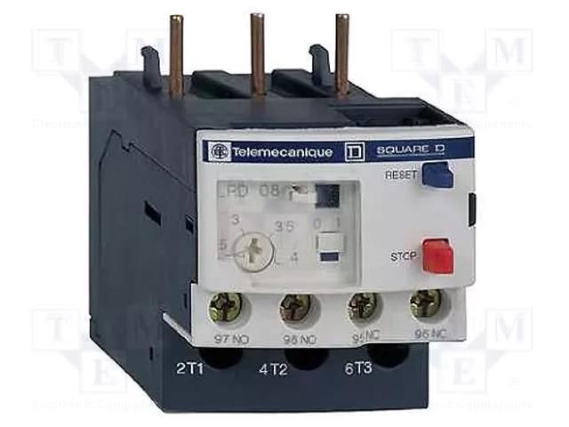 Thermal relay; Leads: screw terminals; 2.5÷4A; TeSys D SCHNEIDER ELECTRIC LRD08