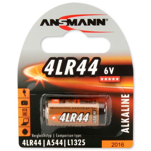 Alkaline battery 4LR44 (476A) 6V 155mAh ANSMANN 4LR44/ANS 4013674021352