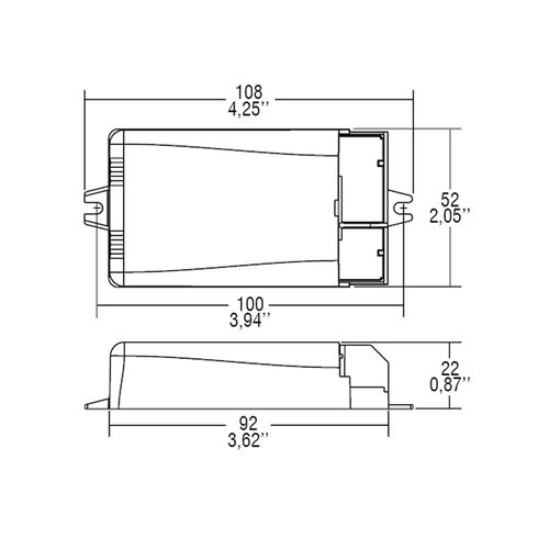 20W CC+CV LED supply, with DIP switches 250-700mA, 24V (700mA), controlled by AM / PWM, DALI, IP20, TCI 151403BI