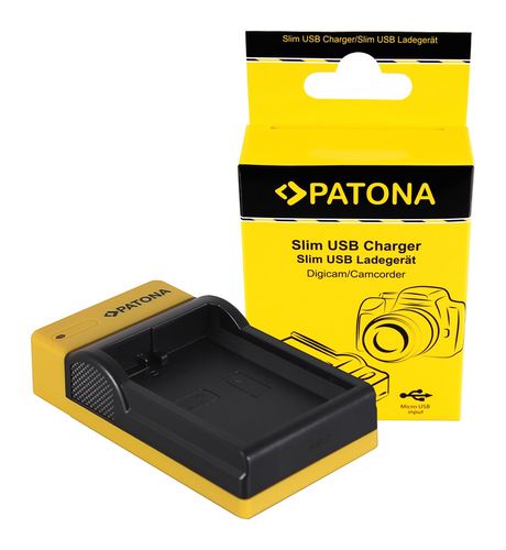 PATONA Slim micro-USB Charger f. Nikon EN-EL14 CoolPix D3100 D3200 D5100 D5200 P7000 P7100 P7700, PATONA 151622 4055655203494