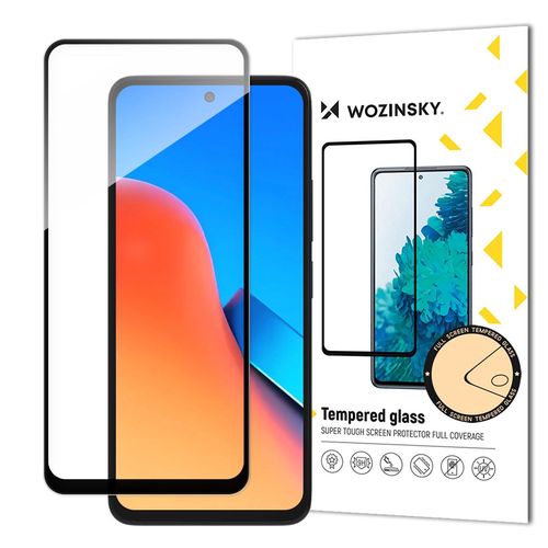 Durable Wozinsky Full Glue Full Screen Tempered Glass with Frame for Xiaomi Redmi 12 - Black, Wozinsky 5907769321627 5907769321627