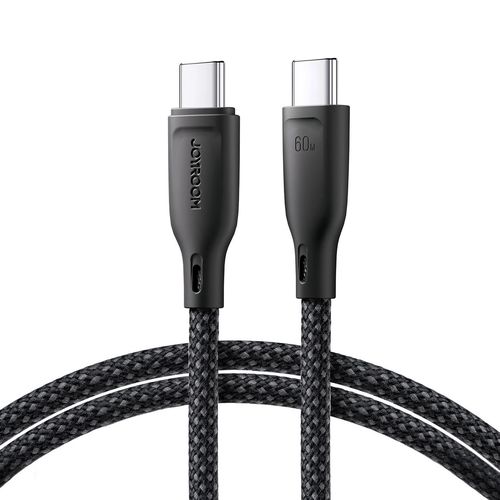 Joyroom Multi-Color Series S-A34 USB-C / USB-C PD 60W cable 1m - black, Joyroom 6941237110183 6941237110183