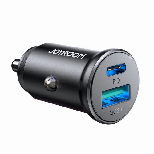 Joyroom JR-CCN05 30W USB-A USB-C mini car charger - black, Joyroom 6941237112064 6941237112064