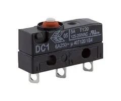 MICROSWITCH, SPDT, PLUNGER ACTUATOR DC1C-A1AA