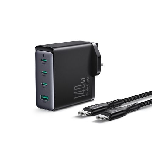 GaN charger UK Joyroom JR-TCG05UK 140W 3x USB-C USB-A + USB-C / USB-C cable 240W 1.2m, Joyroom 6956116769758 6956116769758