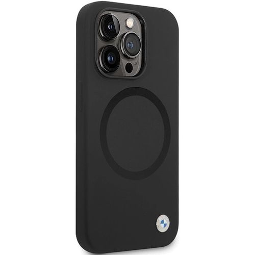 BMW BMHMP14XSILBK2 case for iPhone 14 Pro Max 6.7&quot; - black Signature Liquid Silicone MagSafe, BMW 3666339124076 3666339124076