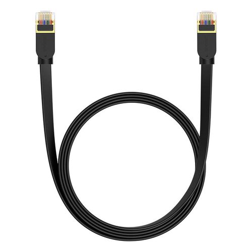 Baseus fast RJ45 cat. network cable. 7 10Gbps 2m flat black, Baseus 6932172637255 6932172637255