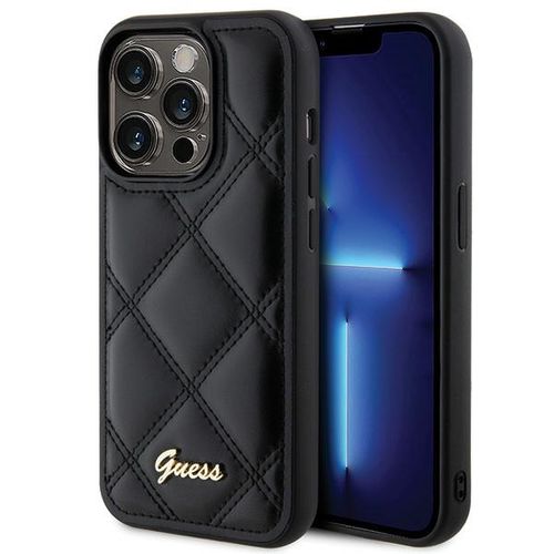 Guess Quilted Metal Logo case for iPhone 15 Pro Max - black, Guess 3666339149635 3666339149635