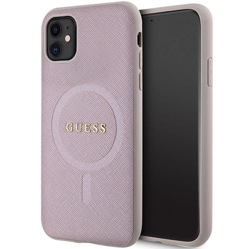 Guess GUHMN61PSAHMCP case for iPhone 11 / Xr - pink Saffiano MagSafe, Guess 3666339156084 3666339156084