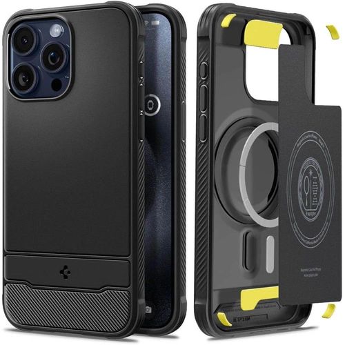 Spigen Rugged Armor Mag Case with MagSafe for iPhone 15 Pro - Matte Black, Spigen 8809896750349 8809896750349