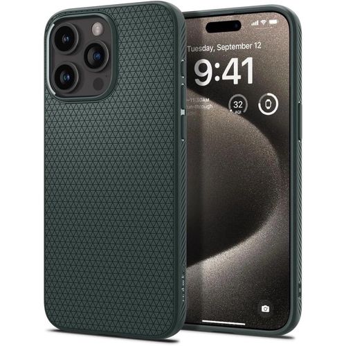 Spigen Liquid Air iPhone 15 Pro Max Case - Dark Green, Spigen 8809896749138 8809896749138