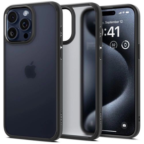 Spigen Ultra Hybrid iPhone 15 Pro Case - Clear Black, Spigen 8809896750400 8809896750400