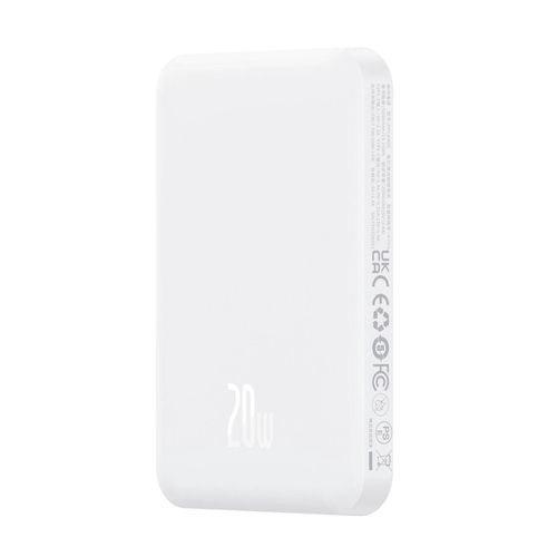 Baseus mini power bank 5000mAh 20W + USB-C cable (20V/3A) - white, Baseus 6932172636210 6932172636210