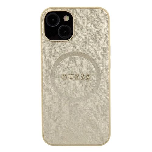 Guess GUHMP15SPSAHMCB iPhone 15 6.1&quot; gold/gold hardcase Saffiano MagSafe, Guess 3666339156046 3666339156046