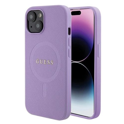 Guess GUHMP15SPSAHMCU iPhone 15 6.1&quot; purple/purple hardcase Saffiano MagSafe, Guess 3666339155902 3666339155902