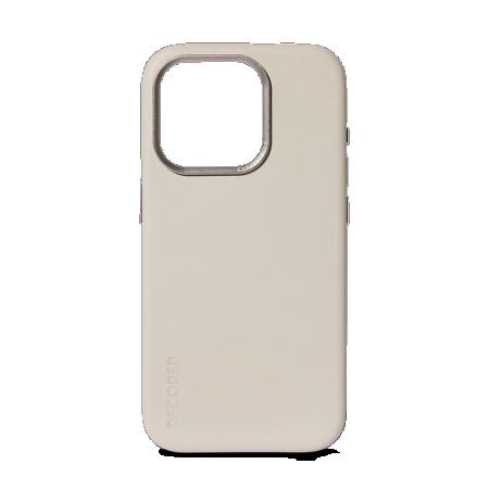 Decoded Leather Case leather with MagSafe for iPhone 15 Pro - beige, Decoded D24IPO15PBC1CY D24IPO15PBC1CY