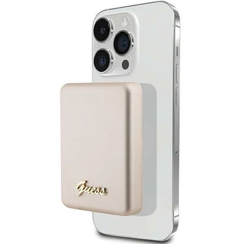 Guess MagSafe Metal Script Logo induction power bank 5W 3000mAh - gold, Guess 3666339171360 3666339171360