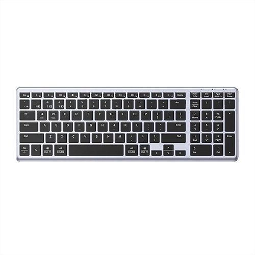 Ugreen KU005 Bluetooth / 2.4 GHz wireless membrane keyboard - black, Ugreen 6941876212583 6941876212583