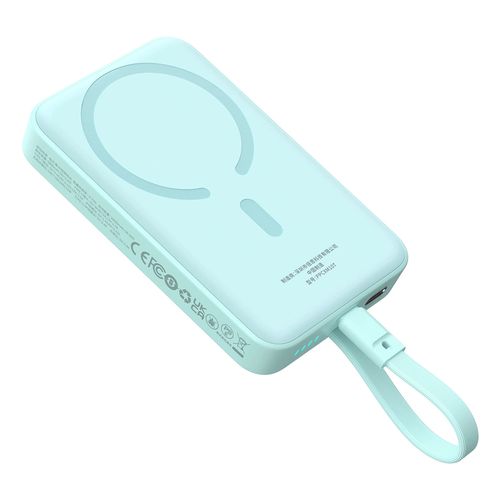 Baseus Magnetic Mini MagSafe 10000mAh 30W powerbank with built-in USB-C cable - blue + Baseus Simple Series USB-C - USB-C 60W 0.3m cable, Baseus 6932172642792 6932172642792