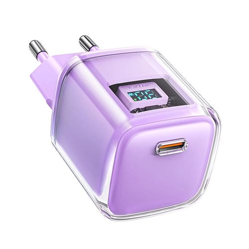 Acefast A53 PD 30W GaN USB-C charger with display - purple, Acefast 6974316282365 6974316282365