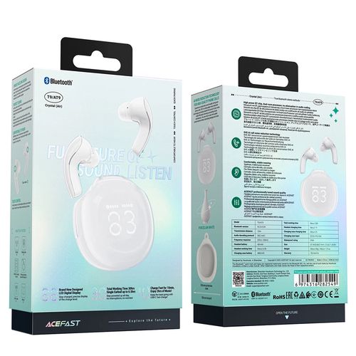 Acefast T9 Bluetooth 5.3 in-ear wireless headphones - white, Acefast 6974316282549 6974316282549