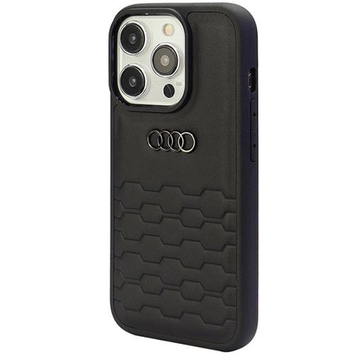 Audi GT Synthetic Leather case for iPhone 15 Pro - black, Audi 6955250226516 6955250226516