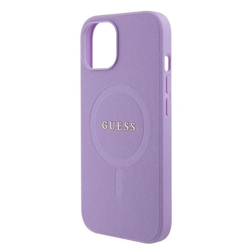 Guess Saffiano MagSafe case for iPhone 15 Plus - purple, Guess 3666339155919 3666339155919
