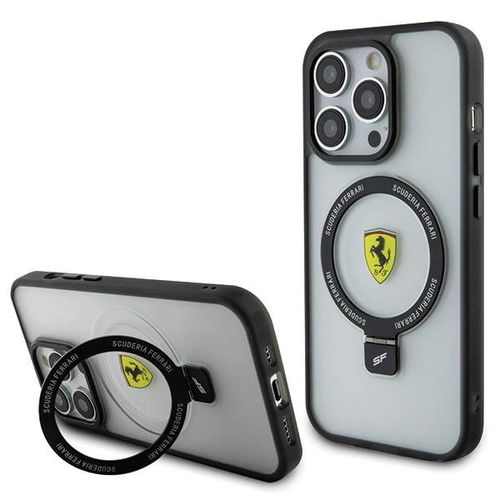 Ferrari FEHMP15LUSCAH iPhone 15 Pro 6.1&quot; transparent hardcase Ring Stand 2023 Collection MagSafe, Ferrari 3666339170943 3666339170943