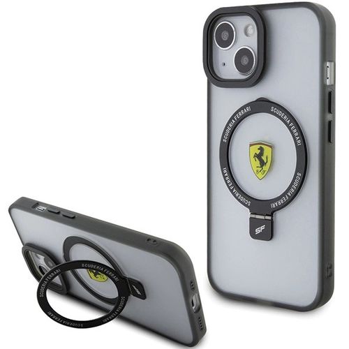 Ferrari FEHMP15SUSCAK iPhone 15 6.1&quot; black/black hardcase Ring Stand 2023 Collection MagSafe, Ferrari 3666339170882 3666339170882