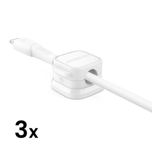 Joyroom JR-ZS368 magnetic cable organizer - white (3 pcs.), Joyroom 6941237103673 6941237103673