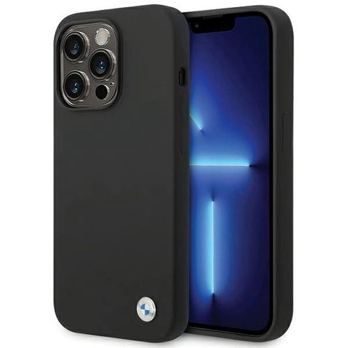BMW Silicone Metal Logo case for iPhone 15 Pro - black, BMW 3666339200091 3666339200091