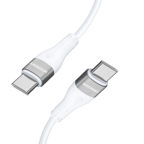 Wozinsky WSTCC1 USB-C / USB-C PD 65W cable 1 m long - white, Wozinsky 5907769308796 5907769308796